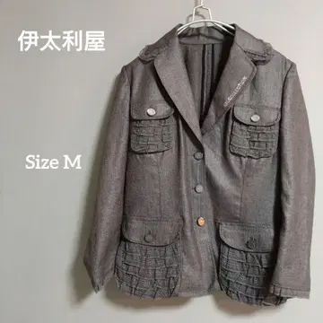 이타리야 차콜 그레이 테일러드 자켓 레이스 장식 개성있는 겨울 단짠