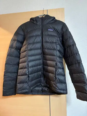 Patagonia 후드 부착 다운 자켓 S 블랙
