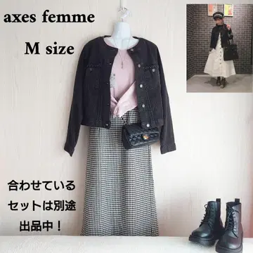 axes femme 블레이드 노카라 데님 자켓 새상품 M