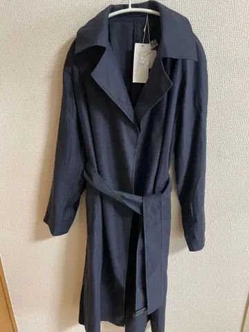 네이비 코튼 트렌치코트 이탈리아제