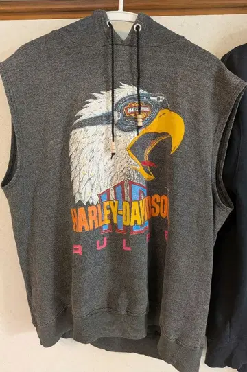 할리데이비슨 후드 부착 슬리브리스 XL