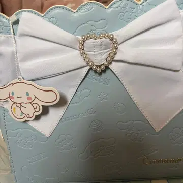 시나모롤 스카이블루 숄더백 리본 포함