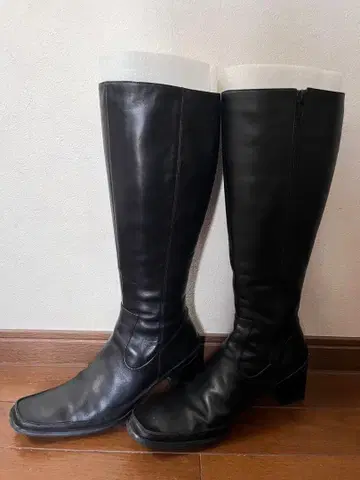 MODELLO 블랙 롱 부츠 5cm 힐