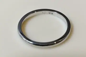 K10 화이트 골드 갑환 심플 반지 17호