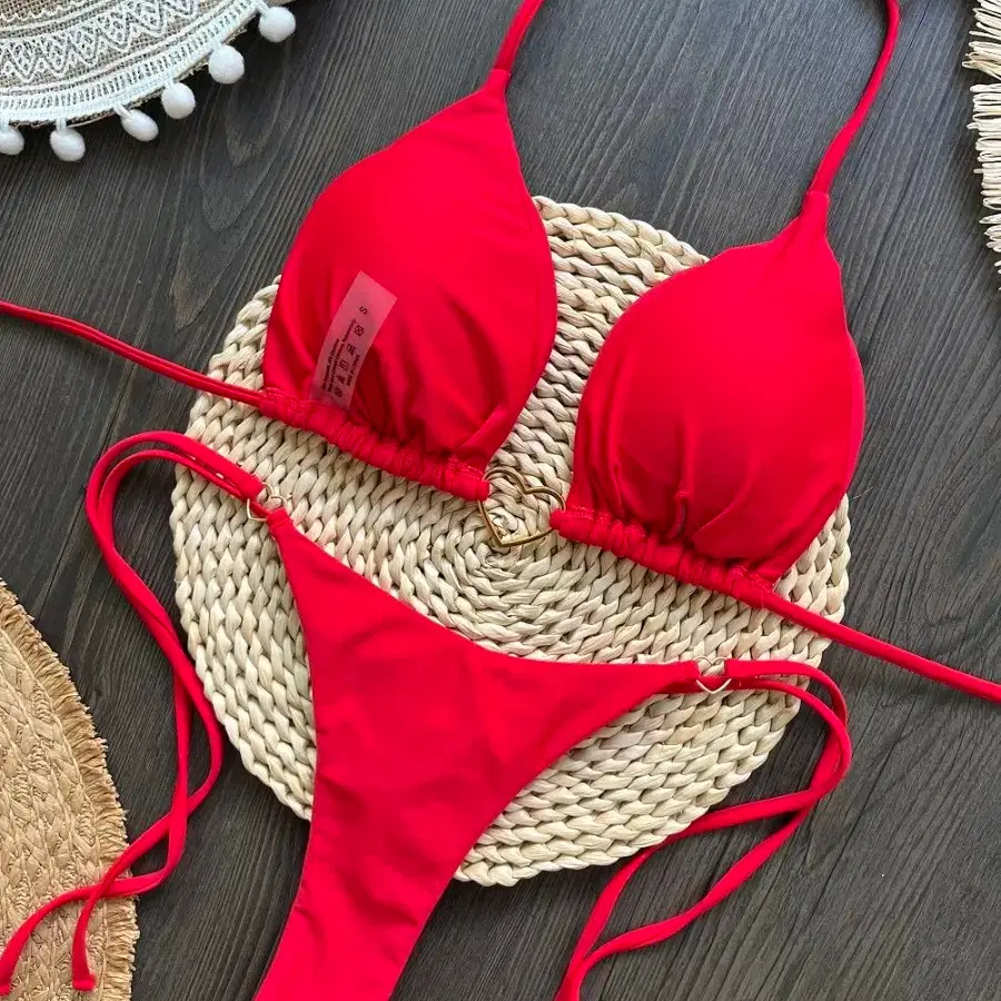 [New Product/*Immediate Shipping*] Red Heart Point Bikini Set