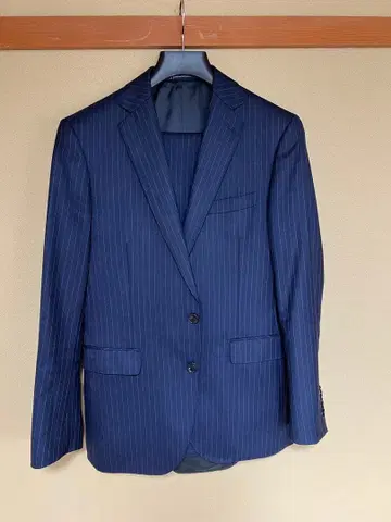 블루 A6 스트라이프 비즈니스 정장