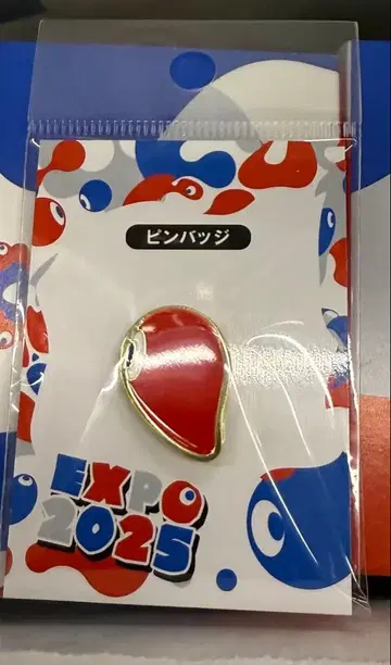 오사카 간사이 만박 코먀쿠 핑 배지 왼쪽 빨간색 미야쿠미야쿠 ID