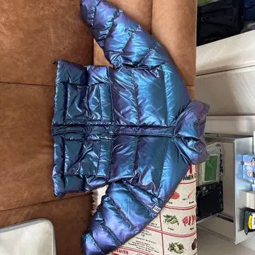 GAP 다운 자켓 파랑 보라색 그라데이션