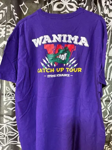 WANIMA 캐치업 투어 T셔츠 보라색