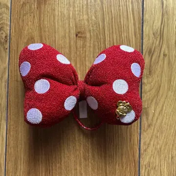 미니 리본 머리끈 헤어핀 도쿄 디즈니 리조트 스쿨백 도트 무늬