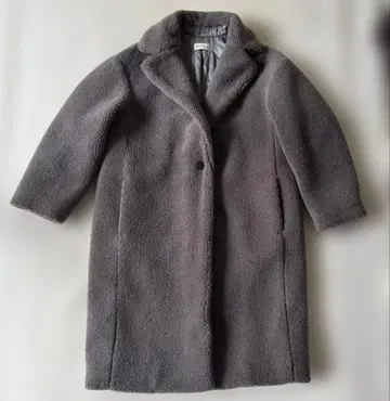 PLST 플라스테 보아 코트 M 그레이 테디베어 코트 오버사이즈