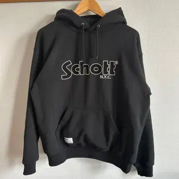 [ 미사용급 ] Schott 블랙 후드티