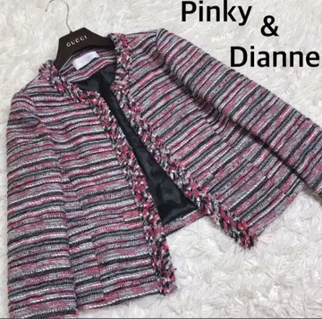 새상품급 Pinky & Dianne 트위드 자켓 노카라