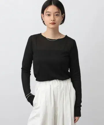 새상품급 라메 리브 시어 긴팔 2색 세트