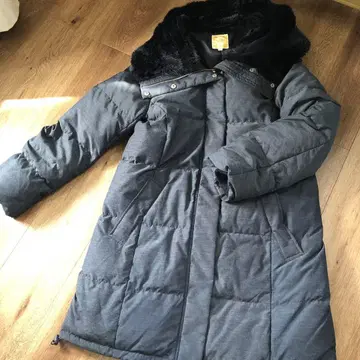 BEAMS 다크 그레이 다운 자켓 후드 부착