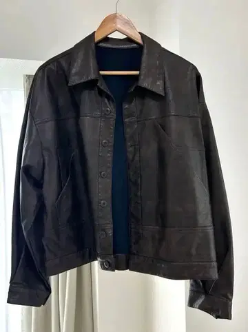 새상품급! Kastane 다크 브라운 가죽 자켓