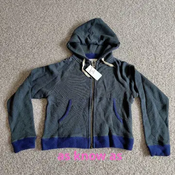 AS KNOW AS DE BASE 더블 지퍼 후드티 카키/네이비