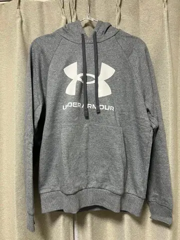 언더아머 풀오버 후드티 그레이 S