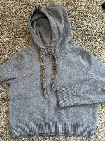 ZARA 니트 후드티 비쥬 숏