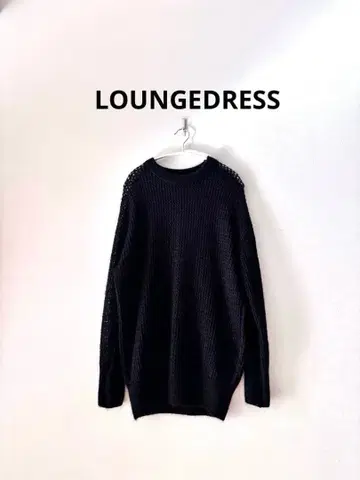 LOUNGEDRESS 라운지 드레스 모헤어 메쉬 니트 오버 사이즈 블랙