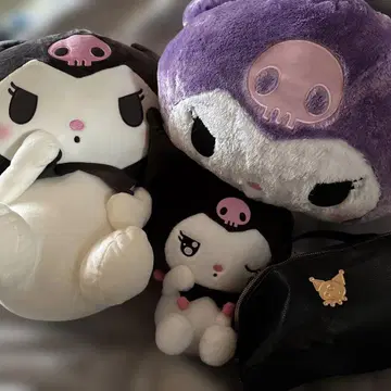 쿠로미 봉제 인형 파우치 세트