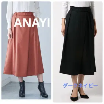 새상품급 ANAYI 아나이 가우초 팬츠 와이드 턱 비대칭