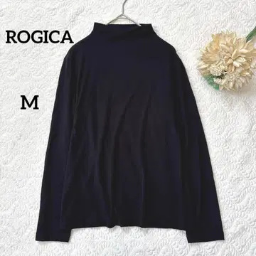 로지카 모크넥 티셔츠 스트레치 블랙 M 심플 얇은 소재