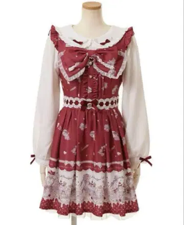 LIZLISA Whip Bear Home Cafe 패턴 원피스 원피스