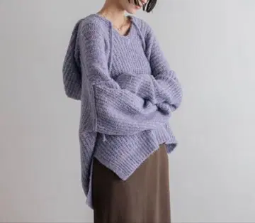 멜란지 후드 니트 풀오버 로리즈팜 미사용 새상품 이번 시즌 신상