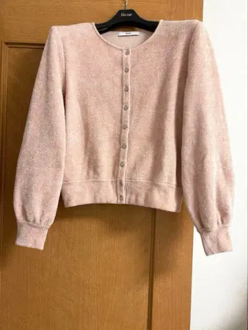 르네 플라워 버튼 가디건 34 핑크