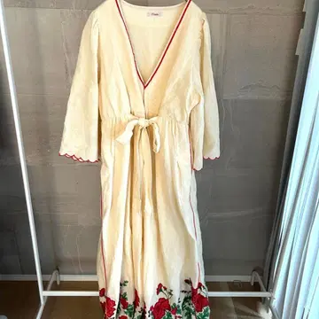 Freada 프리다 인도 스캘럽 자수 살로펫 내추럴 프리 사이즈