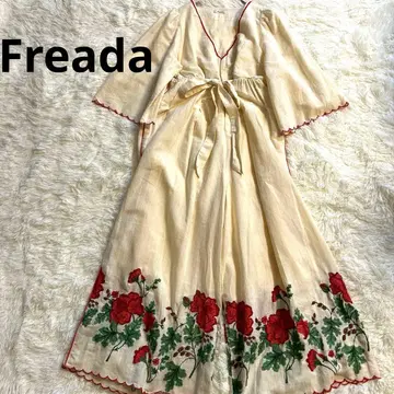 Freada 프리다 인도 스캘럽 자수 살로펫 내추럴 프리 사이즈