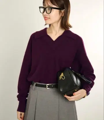 slobe iena V넥 칼라 니트