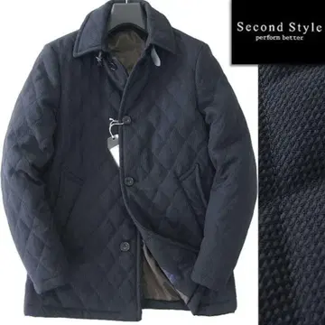 새상품 세컨드 스타일 Second Style 충전솜 퀼팅 자켓 네이비