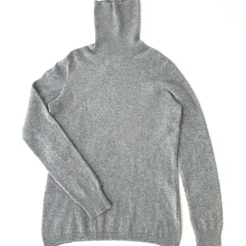 새상품급 유니클로 캐시미어 100% 터틀넥 스웨터 그레이 L