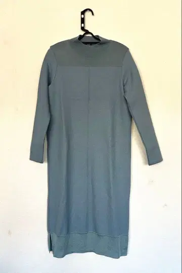 블루 그레이 긴팔 니트 원피스 38 사이즈