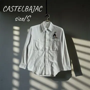 구제 의류 까스텔바작 셔츠 남성용 S 긴팔 자수 따뜻한 원단