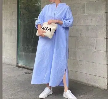 le.coeur blanc 롱 원피스 라이트 블루