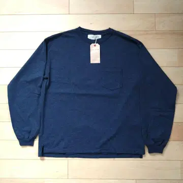 새상품 레미 리프 로코코 별주 롱 슬리브 크루 포켓 네이비