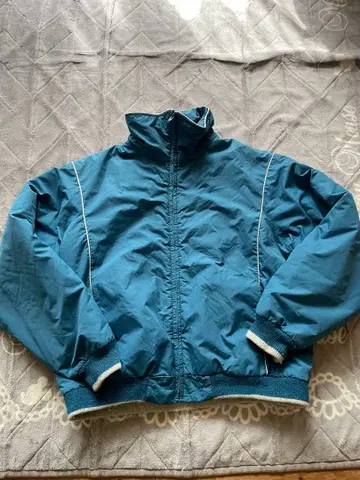 70s 울 리치 다운 자켓 블루종