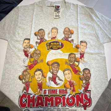 6 TIME NBA CHAMPIONS 티셔츠