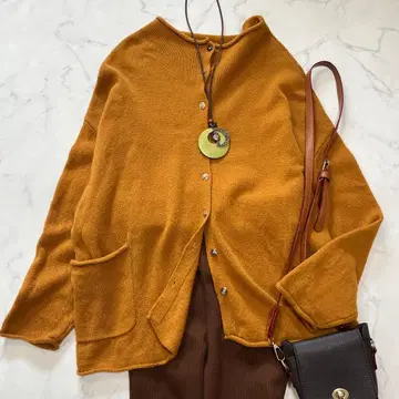 새상품급 pasapas 가디건 램스울 어른 내추럴