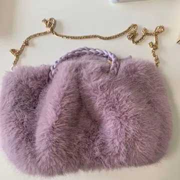 퍼 라벤더 백, 체인 포함