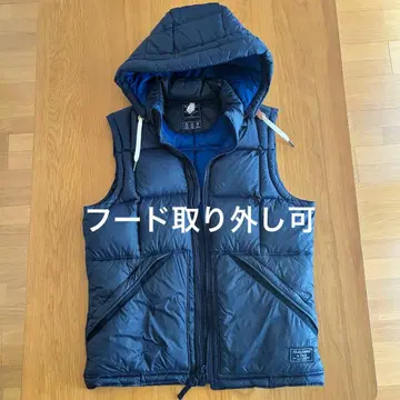 Abercrombie & Fitch 네이비 다운 베스트 후드 탈부착