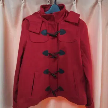숏 더플 코트 빨간색 S 사이즈