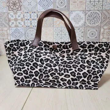레오파드 무늬 토트백