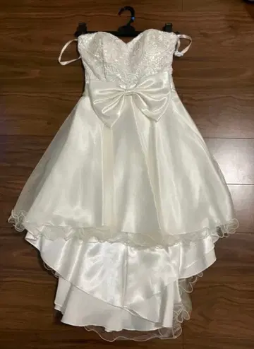 Angel 화이트 웨딩 드레스 S + 암커버