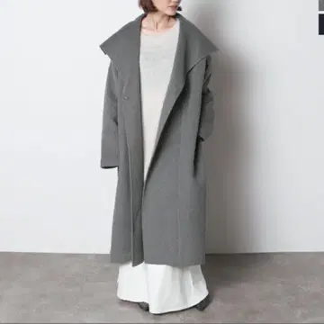 택 포함 미사용 새상품 meri 완판템 하프 핸드메이드 롱 코트 그레이