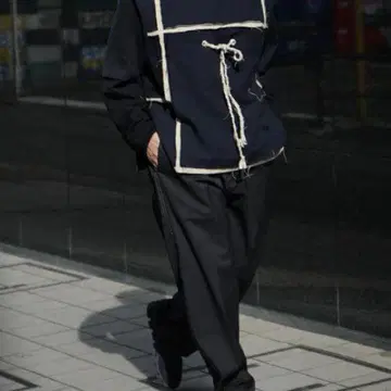 새상품 Nobuyuki Matsui Framed 실크 와이드 베스트