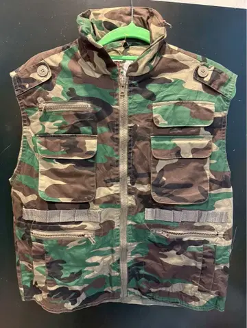 카모 패턴 집업 베스트 카모플라쥬 구제 의류